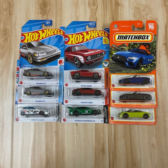 MATTEL HOT WHEELS AND MATCHBOX LOT (9PC) - Picture 1 of 4